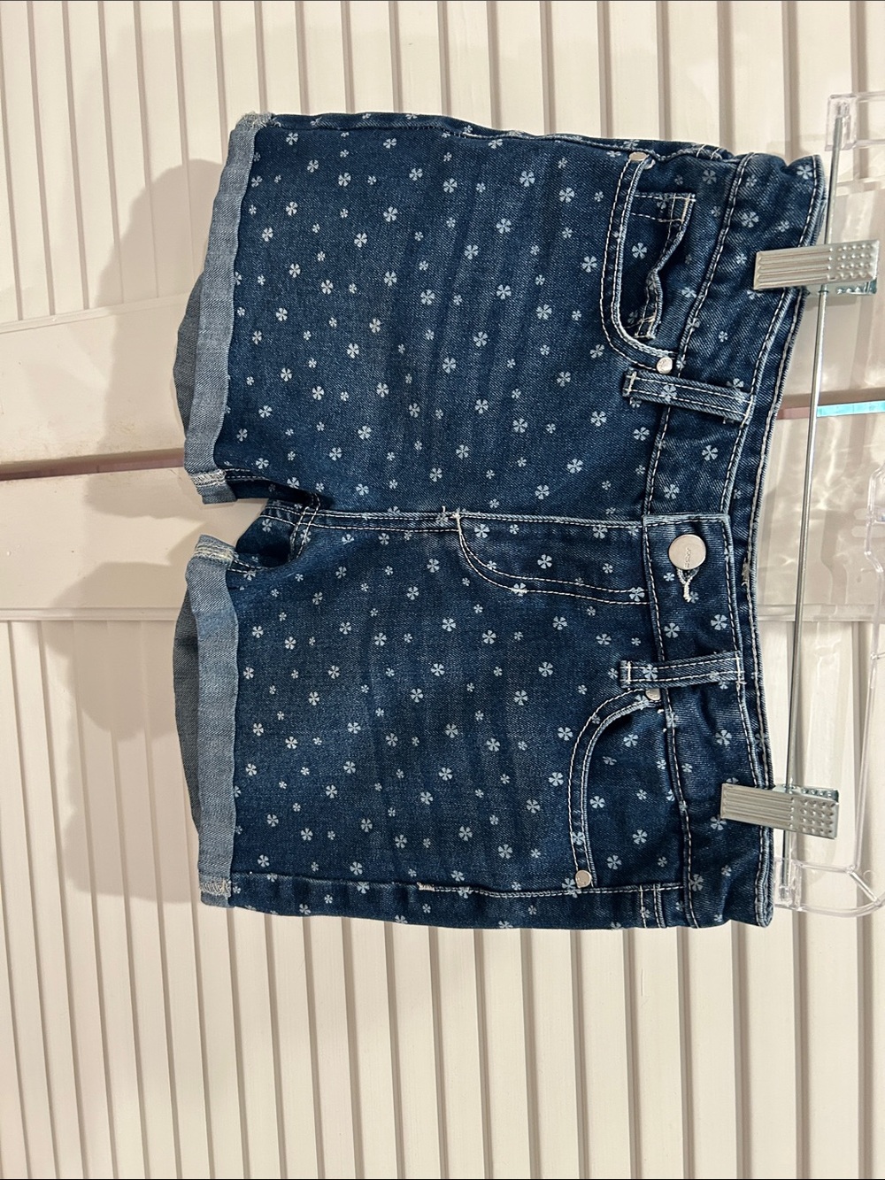 Joe's Jeans Navy Denim Floral-Print Shorts